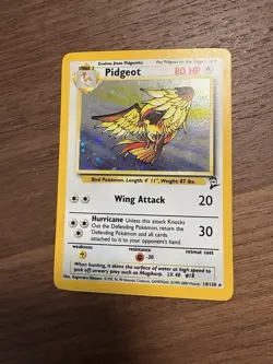 Rare Holo Pigeot 14/130 Base Set 2 WOTC Pokemon Card NM - Image 1
