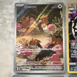 Pokemon TCG Spearow 151/132 Galarian Obstagoon Larvesta Stunfisk Holo Lot 4 Car… - Image 2