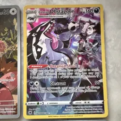 Pokemon TCG Spearow 151/132 Galarian Obstagoon Larvesta Stunfisk Holo Lot 4 Car… - Image 3