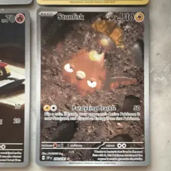 Pokemon TCG Spearow 151/132 Galarian Obstagoon Larvesta Stunfisk Holo Lot 4 Car… - Image 4