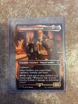 Commander Mustard Borderless Card NM/M Condition, MTG Magic the Gathering - Image 1