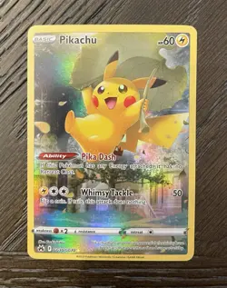 Pikachu GG30/GG70 NM Pokemon Card – Crown Zenith Galarian Gallery Holo - Image 1
