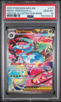 2025 POKEMON MEG EN-MEGA EVOLUTION #177 MEGA VENUSAUR EX PSA 10 - Image 1
