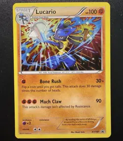 Pokemon TCG • 2016 • Lucario XY140 • Holo Rare Black Star Promo • Lightly Played - Image 1