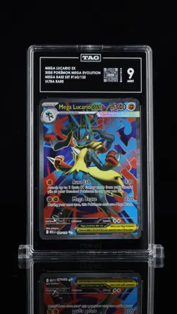 Mega Lucario ex 160/132 Ultra Rare Pokemon Mega Evolution Base TAG 9 - Image 1