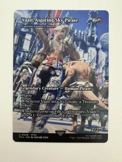 Vaan Aspiring Sky Pirate Showcase Borderless MTG Magic Card NM Near Mint FIN - Image 1