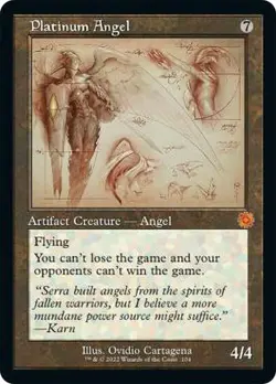Mint/Near-Mint, English - 1 x MTG Platinum Angel - Retro Schematic The Brothers' - Image 1
