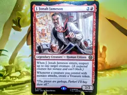 J Jona Jameson rare regular magic the gathering spider-man trading card - Image 1