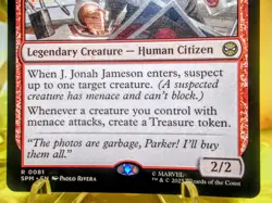 J Jona Jameson rare regular magic the gathering spider-man trading card - Image 3