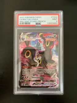 Carte Pokemon : Noctali Vmax TG23/TG30 PSA 9 Stars Etincelantes Francaise - Image 1