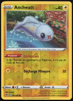 Carte Pokemon Anchwatt 057/185 Reverse Voltage Eclatant Francais - Image 1