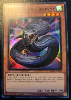 Night Sword Serpent RA05-EN020 1st Ed. Super Rare Rarity Collection V Yu-Gi-Oh! - Image 1