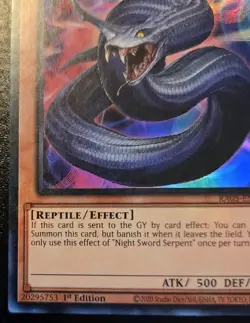 Night Sword Serpent RA05-EN020 1st Ed. Super Rare Rarity Collection V Yu-Gi-Oh! - Image 4