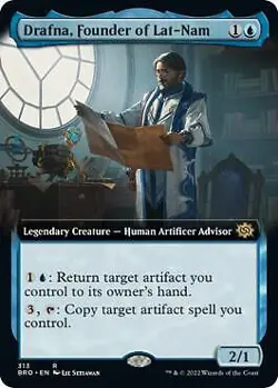 Drafna, Founder of Lat-Nam (Extended Art) 313 MTG The Brothers' War Rare NP - Image 1