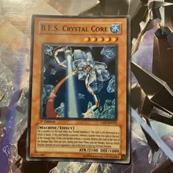 YUGIOH B.E.S. CRYSTAL CORE CRV-EN021 1ST SUPER PLAY/EDGEWARE - Image 1