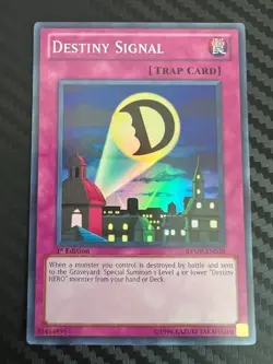 Yugioh Destiny Signal RYMP-EN038 Super Rare 1st Edition NM - Image 1
