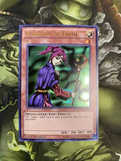 Magician of Faith DUSA-EN044 Duelist Saga 1st Edition Holo Yugioh TCG Card Nm - Image 2
