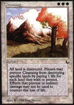MTG Cleansing, Light Play, English The Dark - Image 1