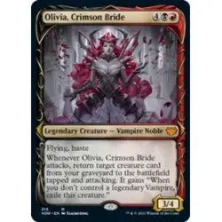 OLIVIA, CRIMSON BRIDE (SHOWCASE) Innistrad: Crimson Vow VOW Magic MTG MINT CARD - Image 1