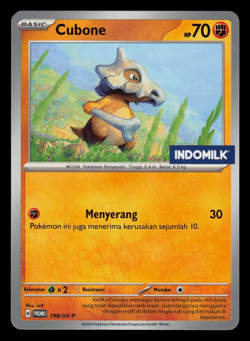 LP - Pokemon Indonesia Cubone 198/SV-P Indomilk Kids Promo - Image 1