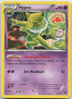 Hypno 51/122 Tomokazu Komiya Rare BREAKpoint Pokemon TCG NM - Image 1