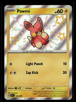 Pokemon TCG SV: Paldean Fates #142/091 Pawmi - Image 1