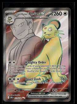 Pokemon TCG SV10: Destined Rivals #219/182 Team Rocket's Persian ex - Image 1