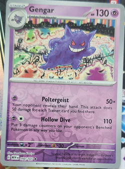 Pokemon TCG Gengar 094/165 Sv: Scarlet & Violet 151 Reverse Holo 130 HP - Image 1