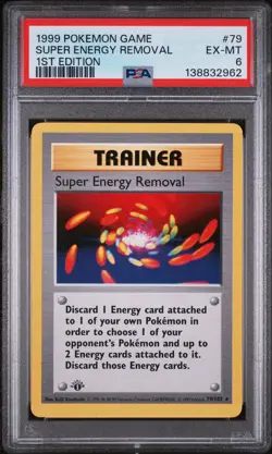 1999 POKEMON GAME 1ST EDITION #79 SUPER ENERGY REMOVAL PSA 6 - Image 1