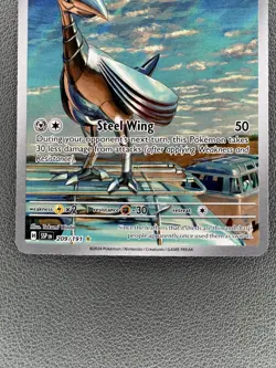 Pokemon TCG Skarmory 209/191 SV08: Surging Sparks Illustration Rare Holo Card - Image 3