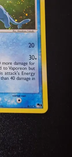 2006 Pokemon Vaporeon Pop Series 3 Holo Rare 6/17 With Swirl - Image 4