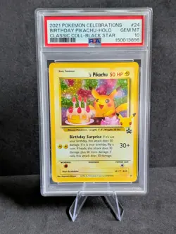 PSA 10 Pokemon TCG 2021 Celebrations 25th Anniversary Birthday Pikachu - Image 1