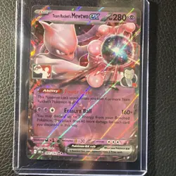 Pokemon TCG Team Rockets Mewtwo EX Double Rare Playstamped Prize Pack Series 8 - Image 3