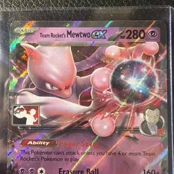 Pokemon TCG Team Rockets Mewtwo EX Double Rare Playstamped Prize Pack Series 8 - Image 5