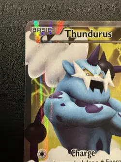 Pokemon Thundurus Emerging Powers Ultra Rare Full Art Holo 97/98 (2011) - Image 2