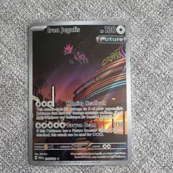 ⁉Pokemon Iron Jugulis SV04 Paradox Rift Illustration Rare Holo 130HP 216/182⁉ - Image 1