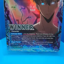Sealed Sung Jinwoo (Winner) - Union Arena Promotion Card SOLO LEVELING - Image 2