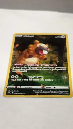 Pokemon TCG Bidoof Holo Ultra Rare Card Crown Zenith: Galarian Gallery GG29/GG70 - Image 1