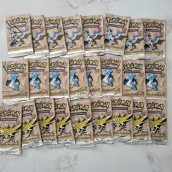 Pokemon Card - 25x Huge Fossil 1st Edition EMPTY Pack Arts WOTC 1999 - Image 1