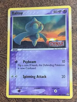 Baltoy 44/108 Power Keepers (Stamped) Common Reverse Holo Pokemon Card. - Image 1