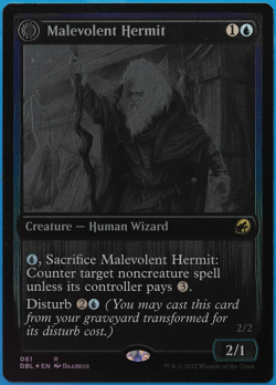 Malevolent Hermit (Silver Screen) FOIL Innistrad: Double Feature NM (502222) - Image 1