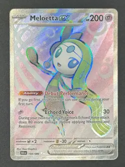 Pokemon TCG Meloetta ex 159/086 Sv: Black Bolt Holo - Image 1