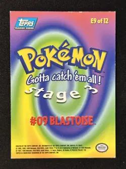 Blastoise E8 Foil Topps Pokemon The First Movie Mewtwo Strikes Back Blue Logo - Image 2