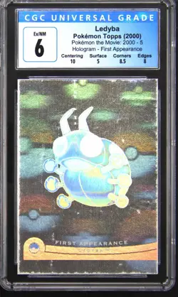 2000 POKEMON TOPPS POKEMON THE MOVIE: 2000 FIRST APPEARANCE LEDYBA CGC 6 - Image 1