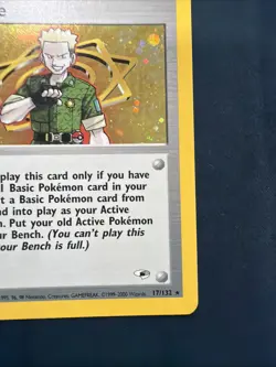 Lt. Surge 17/132 - Gym Heroes Unlimited - Holo Rare Trainer - WOTC Pokemon NM - Image 4