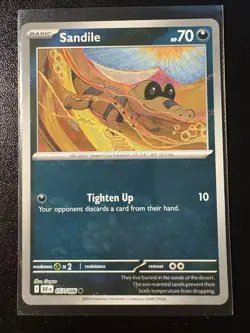 Pokemon TCG - Sandile - 057/086 - (Poke Ball Pattern) - SV: Black Bolt ENGLISH - Image 1
