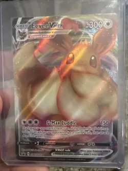 Pokemon TCG Eevee VMAX SWSH087 Black Star Promo Full Art Holo Card 2021 - Image 1