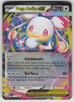 MEGA AUDINO EX 172/217 DOUBLE RARE ASCENDED HEROES POKEMON HOLO NEAR MINT - Image 1