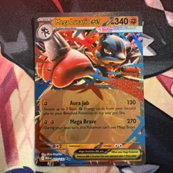 Mega Lucario EX 077/132 Mega Evolution Holo NM Near Mint Pokemon TCG - Image 1