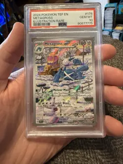 Pokemon SV05 Temporal Forces Metagross 178/162 Illustration Rare Holo EN PSA 10 - Image 1